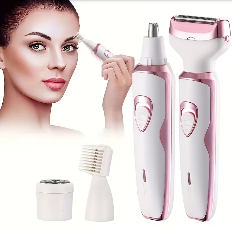 Rechargeable Women’s Electric Shaver & Grooming Kit – Painless Facial, Bikini, Leg & Underarm Hair Remover Portable Razor