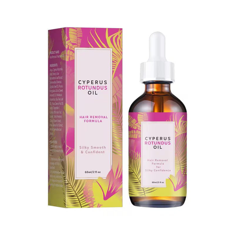 Hair Removal Oil for Men & Women – Gentle Painless Body & Facial Hair Remover for Legs, Underarms & Bikini Area