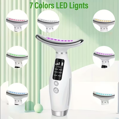 Rechargeable Facial & Neck Massager – Heated Vibration Skincare Device for Lifting Firming & Home Beauty Care Gift