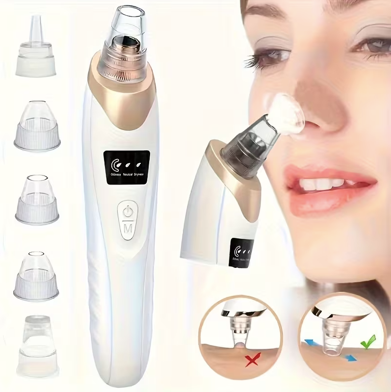 Electric Blackhead Remover Vacuum – Facial Pore Cleanser & Acne Suction Device for Deep Skin Cleaning