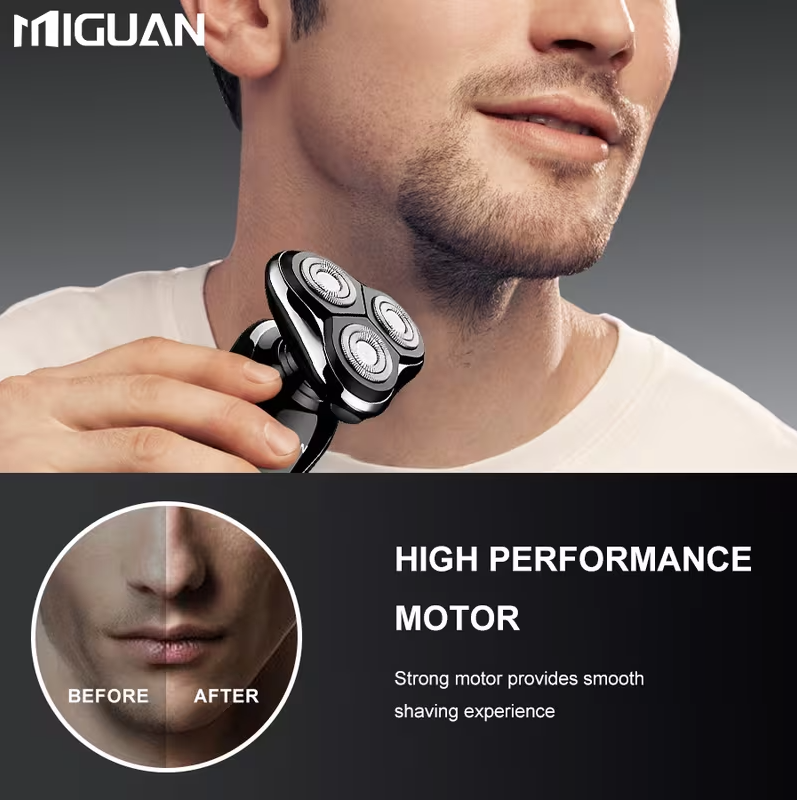 3-in-1 Electric Grooming Kit for Men – Beard Trimmer, Nose Hair Trimmer & Sideburn Shaver with Digital Display Rechargeable Travel Razor