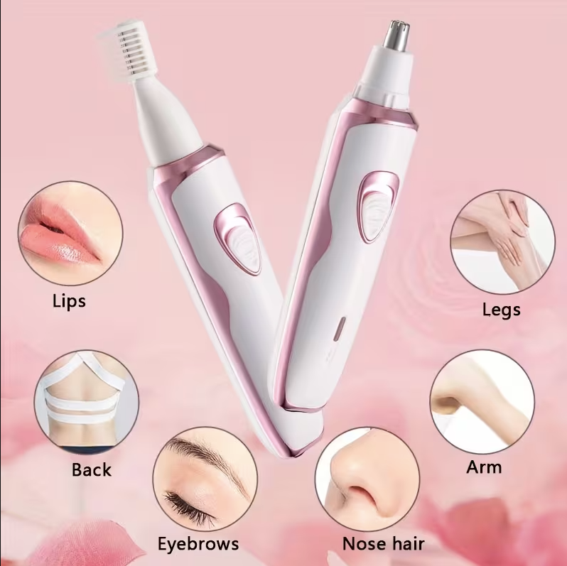 Rechargeable Women’s Electric Shaver & Grooming Kit – Painless Facial, Bikini, Leg & Underarm Hair Remover Portable Razor