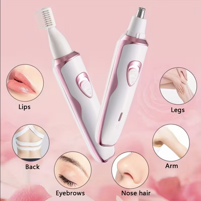 Rechargeable Women’s Electric Shaver & Grooming Kit – Painless Facial, Bikini, Leg & Underarm Hair Remover Portable Razor