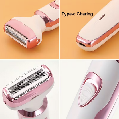 Rechargeable Women’s Electric Shaver & Grooming Kit – Painless Facial, Bikini, Leg & Underarm Hair Remover Portable Razor