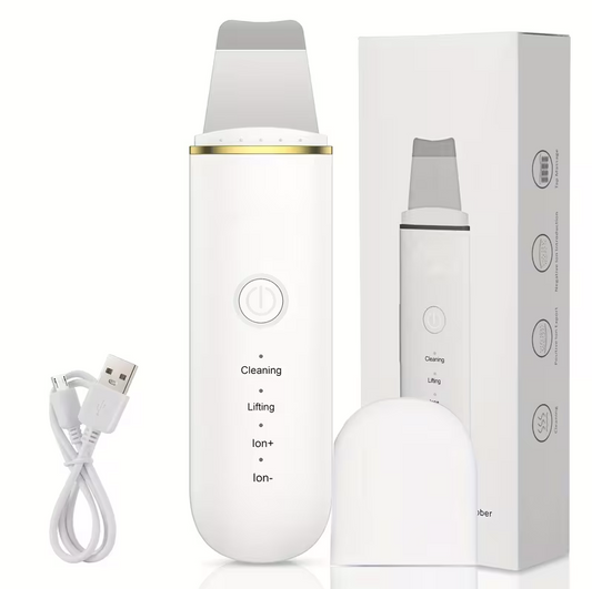 Ultrasonic Skin Scrubber Spatula – Electric Facial Pore Cleaner for Deep Cleansing Peeling & Blackhead Removal
