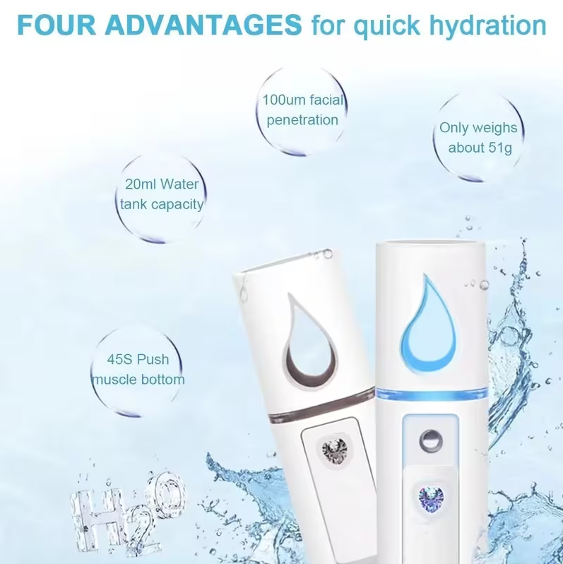 Facial Steamer Humidifier – Portable USB Rechargeable Face Mist Sprayer for Deep Cleansing & Hydration