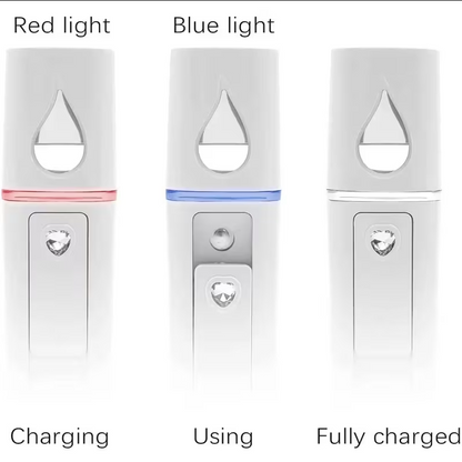 Facial Steamer Humidifier – Portable USB Rechargeable Face Mist Sprayer for Deep Cleansing & Hydration