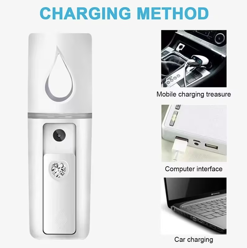 Facial Steamer Humidifier – Portable USB Rechargeable Face Mist Sprayer for Deep Cleansing & Hydration