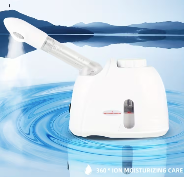 Facial Steamer with Adjustable Nozzle – Deep Cleansing Face Sauna with Essential Oil Box & Auto Shut-Off