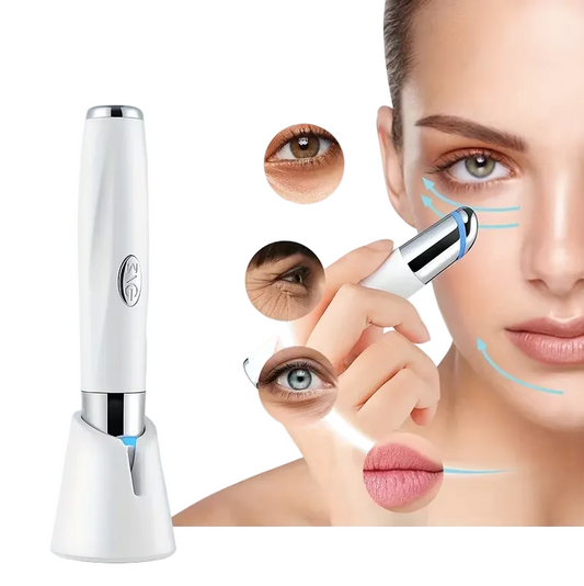 Heated Eye Massager Pen – Rechargeable Eye Lift Wand for Dark Circles, Puffy Eyes & Anti-Aging Skincare