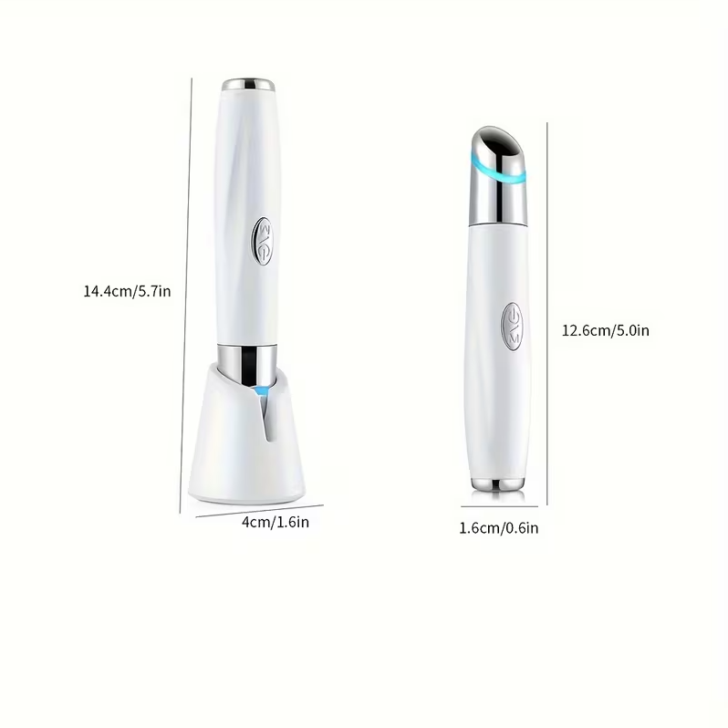 Heated Eye Massager Pen – Rechargeable Eye Lift Wand for Dark Circles, Puffy Eyes & Anti-Aging Skincare