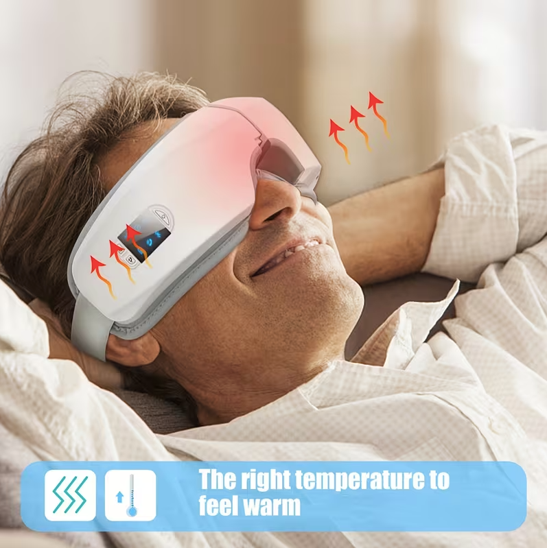 4D Smart Eye Massager – Heated Compression, Air Pressure & Vibration Eye Care Device with Music