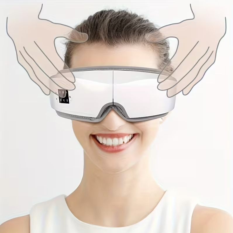 4D Smart Eye Massager – Heated Compression, Air Pressure & Vibration Eye Care Device with Music
