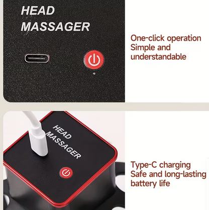 Rechargeable Electric Octopus Scalp Massager – 3 Speed Portable Head Massager for Stress Relief & Hair Care