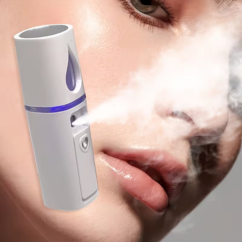 Facial Steamer Humidifier – Portable USB Rechargeable Face Mist Sprayer for Deep Cleansing & Hydration
