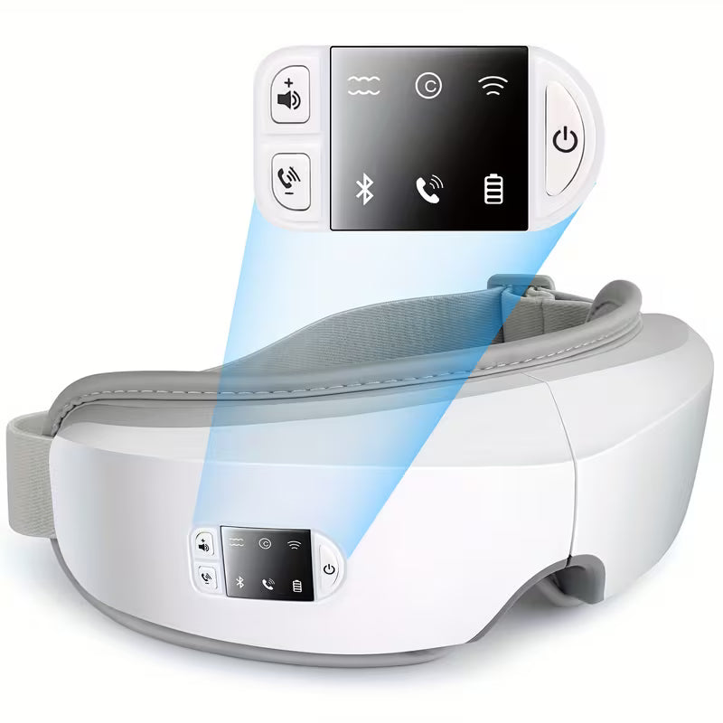 4D Smart Eye Massager – Heated Compression, Air Pressure & Vibration Eye Care Device with Music